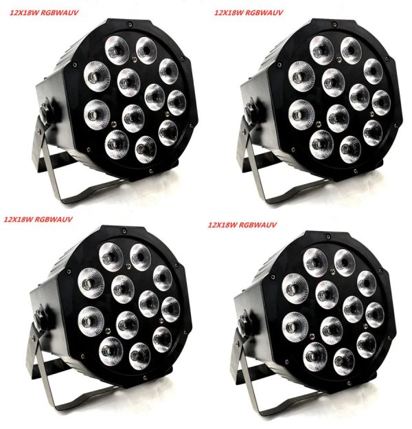 4pcs/LED Par 12x18W RGBWA UV HOT Light 7x18W RGBWA UV 6in1 LED DJ Wash Light Stage Lighting Dj Party Disco - Image 10