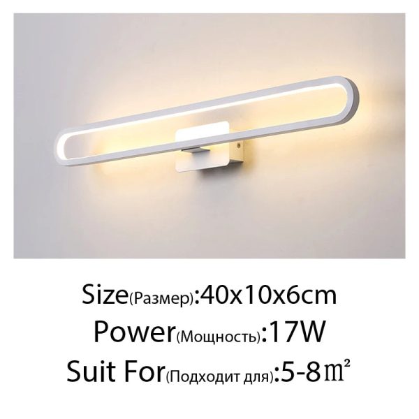 Mirror Light LED Wall Light Bathroom Cabinet Light Makeup Mirror Lights  LED Vanity Lights Wall Lamp for Mirror Indoor Lighting - Image 17