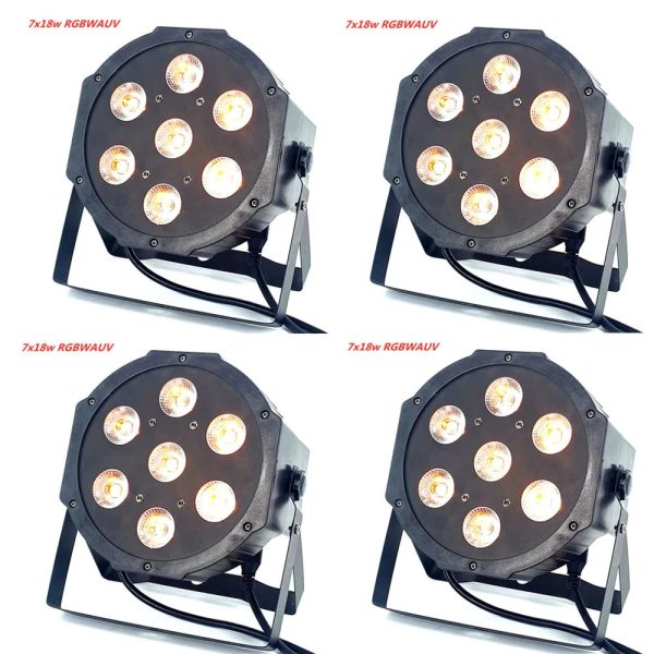 4pcs/LED Par 12x18W RGBWA UV HOT Light 7x18W RGBWA UV 6in1 LED DJ Wash Light Stage Lighting Dj Party Disco - Image 9