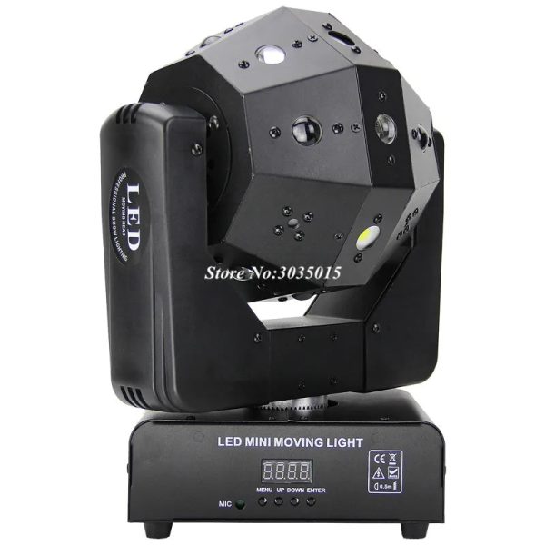 LED mini moving head ball laser beam strobe 3 in1 football roller moving heads DMX infinite rotation LED disco DJ ball light - Image 3