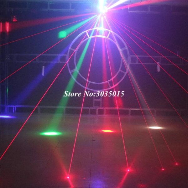 LED mini moving head ball laser beam strobe 3 in1 football roller moving heads DMX infinite rotation LED disco DJ ball light - Image 5