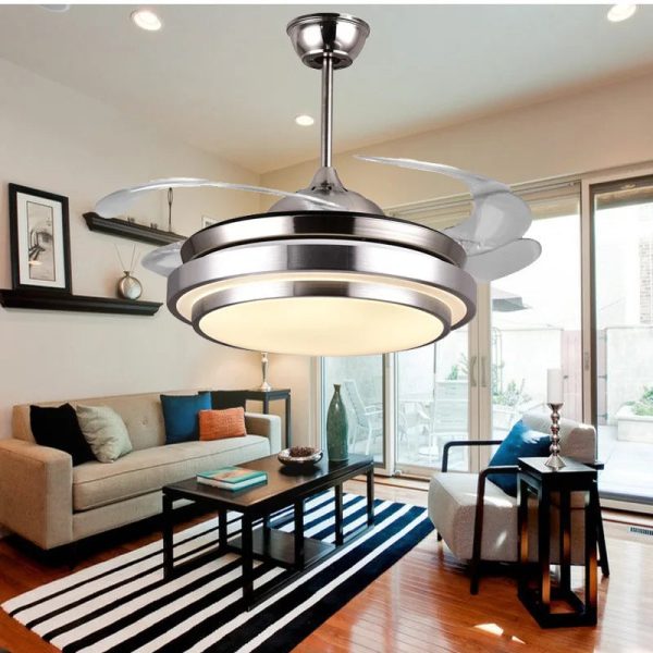 Ceiling Fan Lights Lamps Modern Remote Control 36 42 inch Gold Silver Led lumiere For Dining room Bedroom Fan Lighting - Image 6
