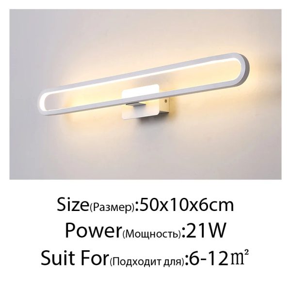 Mirror Light LED Wall Light Bathroom Cabinet Light Makeup Mirror Lights  LED Vanity Lights Wall Lamp for Mirror Indoor Lighting - Image 13