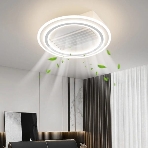 Bladeless Ceiling Fan With Lights Remote Control Modern Fan Lighting For Living Room Bedroom Led Ceiling Fan - Image 2