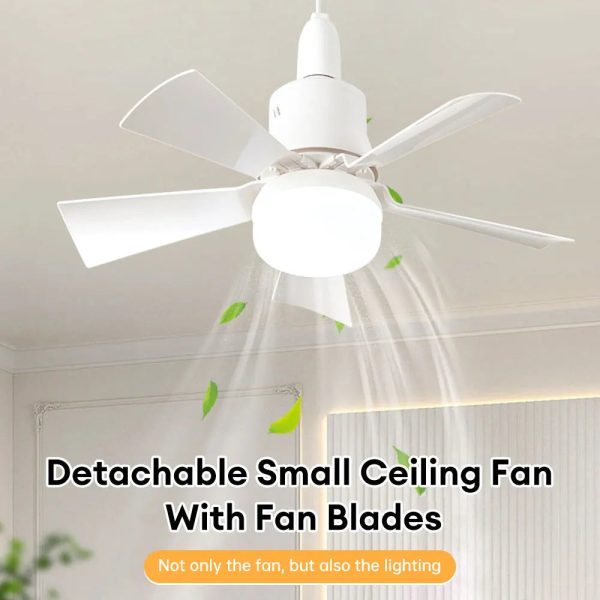 LED 30W Ceiling Fan Light E27 with Remote Dimming Function 85-265V Smart Silent Ceiling Fan for Home Bedroom Living Room