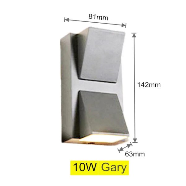 10W Modern simple creative outdoor waterproof aluminum wall lamp LED courtyard lamps gate lamp terrace balcony garden wall light - Image 8