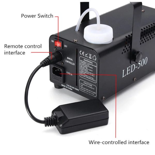 DJ AiK 500W Wireless Remote Control Fog Machine Led RGB Stage DJ Disco Party Wedding Halloween Smoke Machine - Image 3
