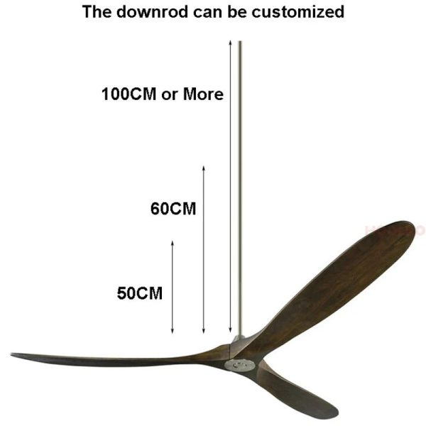 42 52 60 70 Inch 3 Wooden Blade DC 85V - 260V Motor Decorative Ceiling Fan Ventilator Light Remote Control Free Shipping - Image 5