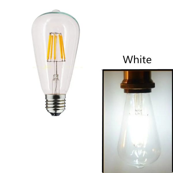 6PCS LED St64 E27 2W 4W 6W 8W 10W 12W 16W 4000K Weiß Warm Intage Edison Glühbirne dimmbar E27 B22 110V 220V Energie lampe - Image 3