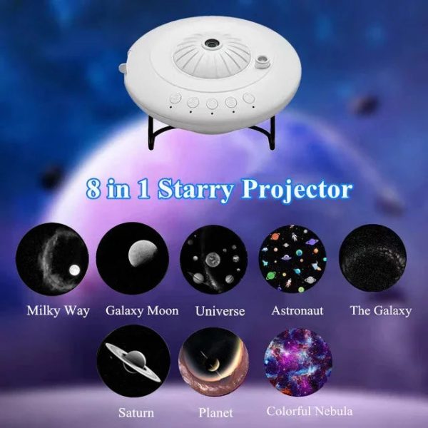 8 in 1 LED UFO Star Projector Night Light Projection Galaxy Starry Sky Rechargeable Projector Lamp Kids Room Ceiling Decoration - Image 8