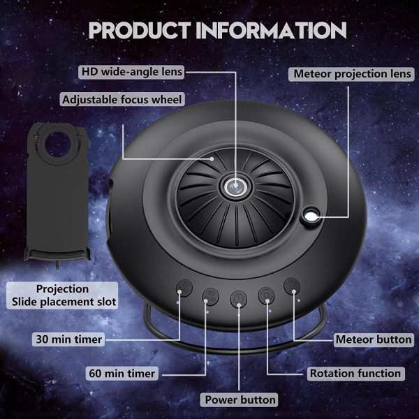 8 in 1 LED UFO Star Projector Night Light Projection Galaxy Starry Sky Rechargeable Projector Lamp Kids Room Ceiling Decoration - Image 6