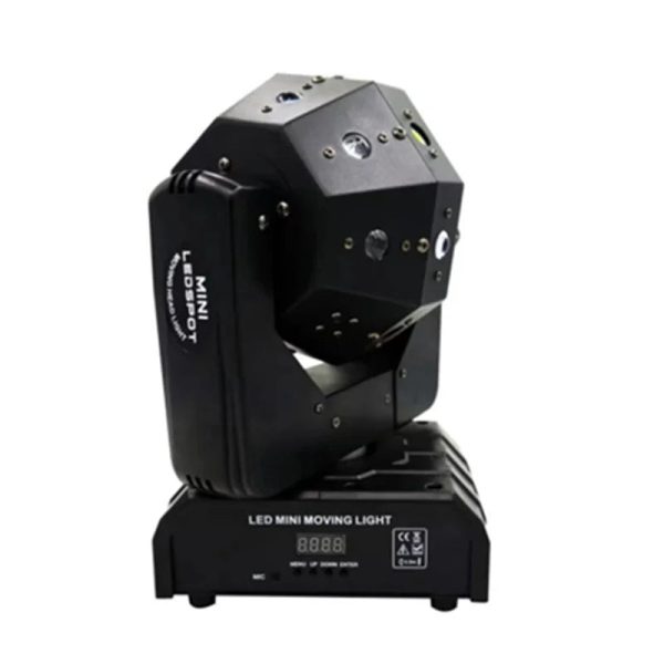 Stage lighting LED mini mobile head laser beam strobe 3-in-1 football light shake head DMX infinite rotation dj disco club. - Image 3