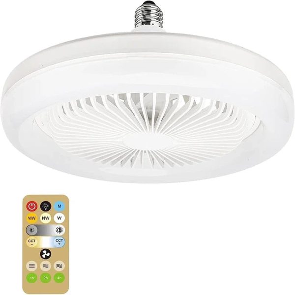 3In1 Ceiling Fan With Lighting Lamp E27 Converter Base With Remote Control For Bedroom Living Home Silent Ac85-265v - Image 8