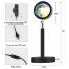 16 Colors RGB Photography Sunset Lamp Led Usb Projector Night Light Remote Neon Bedroom Home Coffee Store Wall Decoration Gift - Image 3