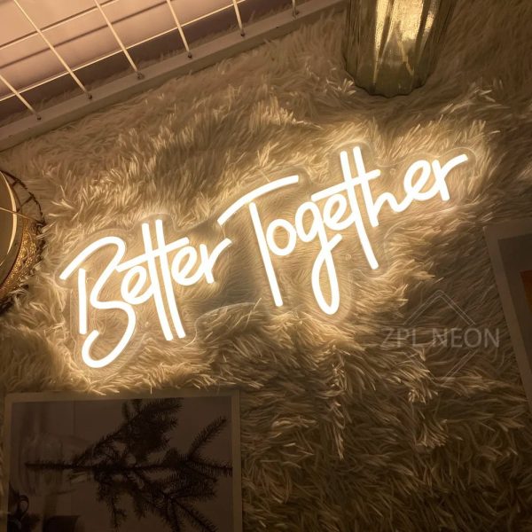 Better Together Neon Signs Wedding Decor Wall Hanging Neon Lights Bedroom Room Decor Party Personalize Gifts Engagement Led Sign - Image 3