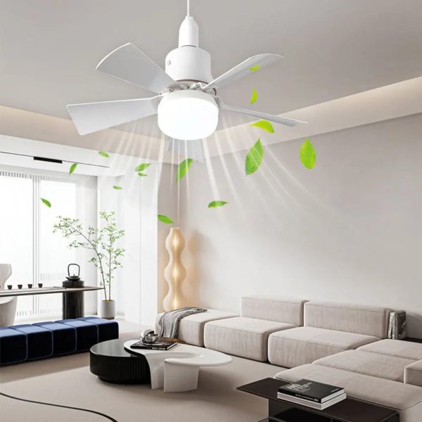 LED 30W Ceiling Fan Light E27 with Remote Dimming Function 85-265V Smart Silent Ceiling Fan for Home Bedroom Living Room - Image 4