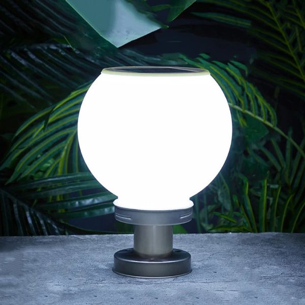 20CM LED Solar Column Head Light Courtyard Corner Light Gate Column Light Lawn Garden Ball Wall Light Stone Column Ceiling Light - Image 7