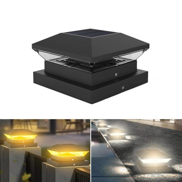 2/4pcs Solar Post Lamp 3000K 6000K Outdoor Garden Fence  Pillar Head Light For Villa Gate Landscape Decoration IP65 Column Lamp - Image 7