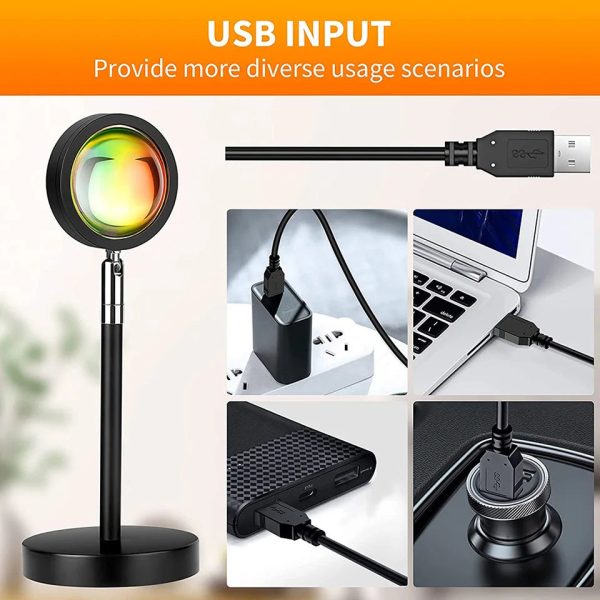 16 Colors RGB Photography Sunset Lamp Led Usb Projector Night Light Remote Neon Bedroom Home Coffee Store Wall Decoration Gift - Image 4