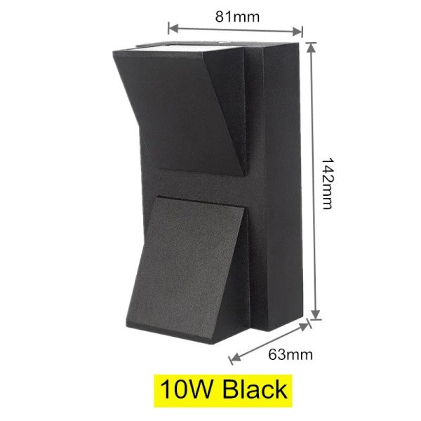 10W Modern simple creative outdoor waterproof aluminum wall lamp LED courtyard lamps gate lamp terrace balcony garden wall light - Image 10