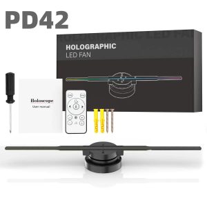 42cm 3D HD Hologram Fan Projector SD LED Sign Holographic Player Support Image Video Shop Bar Party Advertising Display Light