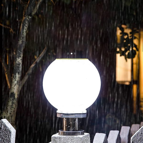LED Solar Column Head Light Waterproof Courtyard Corner Light Gate Column Lawn Garden Ball Wall Lamp Outdoor Post Light - Image 3
