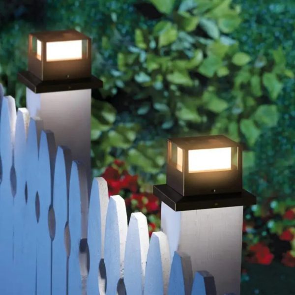 Solar Garden Light Outdoor Patio Fence Gate Street Lamp Waterproof Solar Post Light for Porch Stairs Lawn Courtyard Garden decor - Image 2