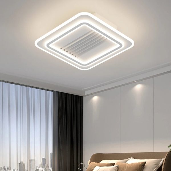 Bladeless Ceiling Fan With Lights Remote Control Modern Fan Lighting For Living Room Bedroom Led Ceiling Fan - Image 4