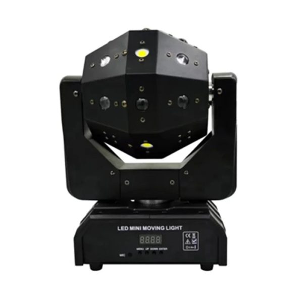Stage lighting LED mini mobile head laser beam strobe 3-in-1 football light shake head DMX infinite rotation dj disco club. - Image 2