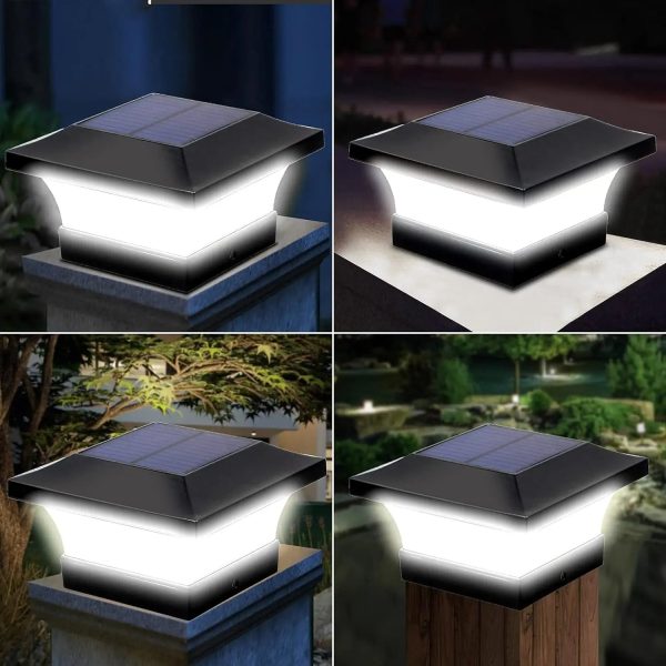 1-4pcs Solar Light Outdoor LED Post Deck Cap Fence Landscape Lamp Waterproof IP65 Garden Gate Solar Powered Lamp Decoration - Image 5