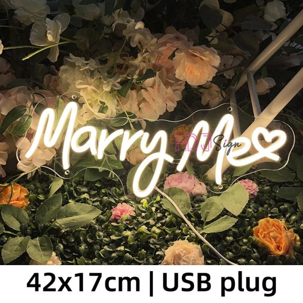 Will You Marry Me Neon Sign Party Decor Room Neon LED Light Just Married Neon Lights Better Together Place Card Wedding Led Sign - Image 13