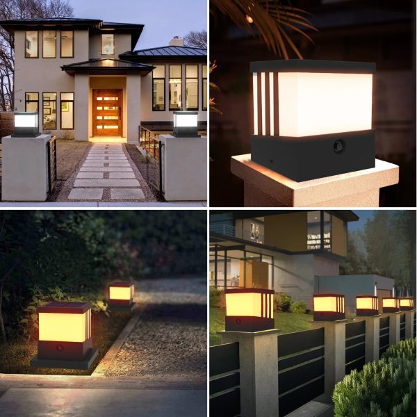 Solar Garden Light Outdoor Patio Fence Gate Street Lamp Waterproof Solar Post Light for Porch Stairs Lawn Courtyard Garden decor - Image 5