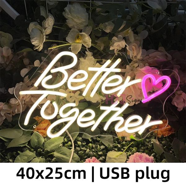 Will You Marry Me Neon Sign Party Decor Room Neon LED Light Just Married Neon Lights Better Together Place Card Wedding Led Sign - Image 14