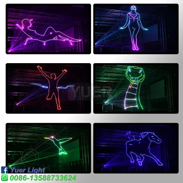 Stage 3D Animation Scanner 1W 2W 3W 4W With ILDA  DJ Laser Light DMX Beam Projector Bar Club Disco Christmas Party Wedding Show - Image 5