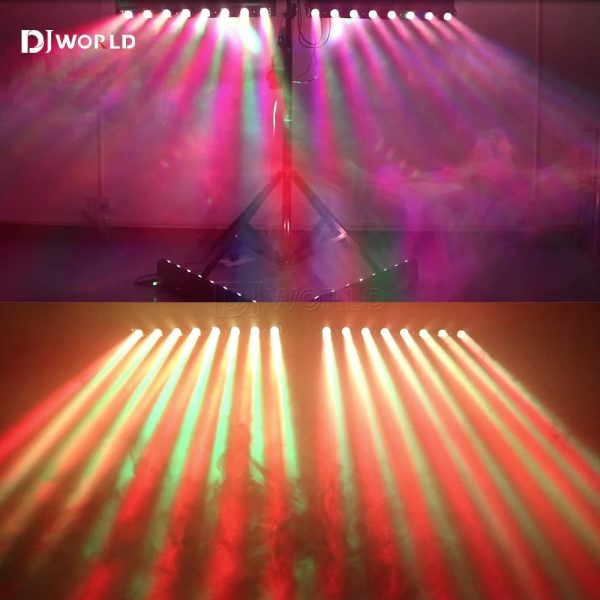 2pcs 8X12W LED Beam Bar Moving Head Light 9/38DMX Hot Wheel Infinite Rotating RGBW 4IN1 Running Effect for DJ Disco Party Stage - Image 3