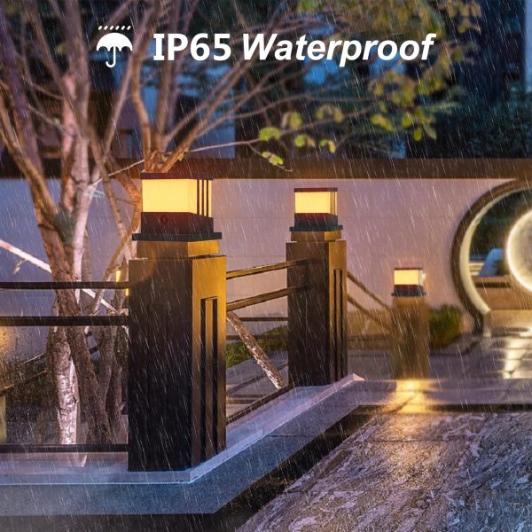 Solar Garden Light Outdoor Patio Fence Gate Street Lamp Waterproof Solar Post Light for Porch Stairs Lawn Courtyard Garden decor - Image 2