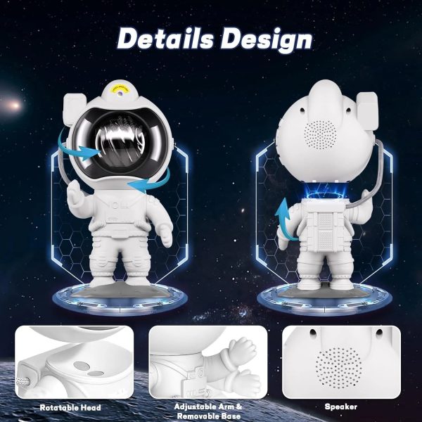 2023 Upgrade Astronaut Northern Lights Aurora Projector Night Light Spaceman For Kid Adult Gaming Room/Party/Home Decor - Image 3