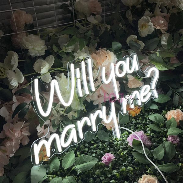 Will You Marry Me Neon Sign Party Decor Room Neon LED Light Just Married Neon Lights Better Together Place Card Wedding Led Sign - Image 3