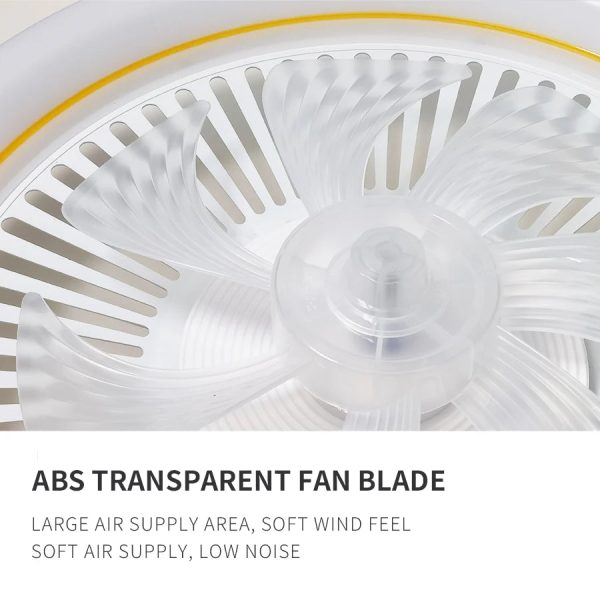 LED Minimalist Modern Ceiling Fan with Light Remote Control Bedroom Decoration Ventilation Light Energy-saving and Silent - Image 4