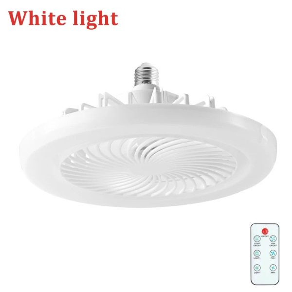 2-in-1 Three-speed Mode LED Fan Light Remote Control Wall Control Bedroom Light Fan Ceiling LED Lamp Bead E27 Screw Fan Light - Image 8