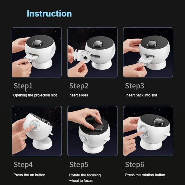 Upgrade Shooting Star 3D Visual Wireless Galaxy Star Projector Ultra Clear Focus Starry Planetarium Projector - Image 3