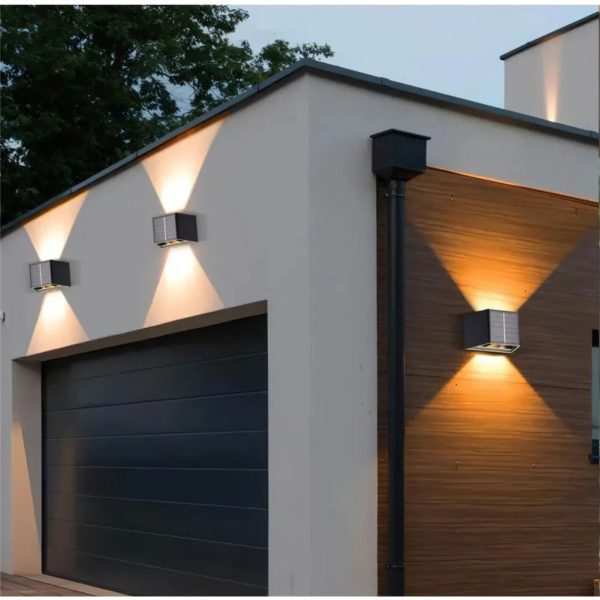 LED Solar Wall Light IP65 Waterproof 100 Lumens Up And Down Illuminate Solar Lamp For Garden Porch Garage Courtyard Gate - Image 6